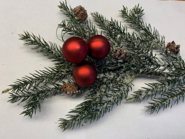 Weihnachtskugel / Spiegelbeere dunkelrot matt